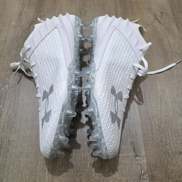 Under Armour Football Cleats Men’s 14 White Silver Diamonds New Open Box - Picture 5 of 9